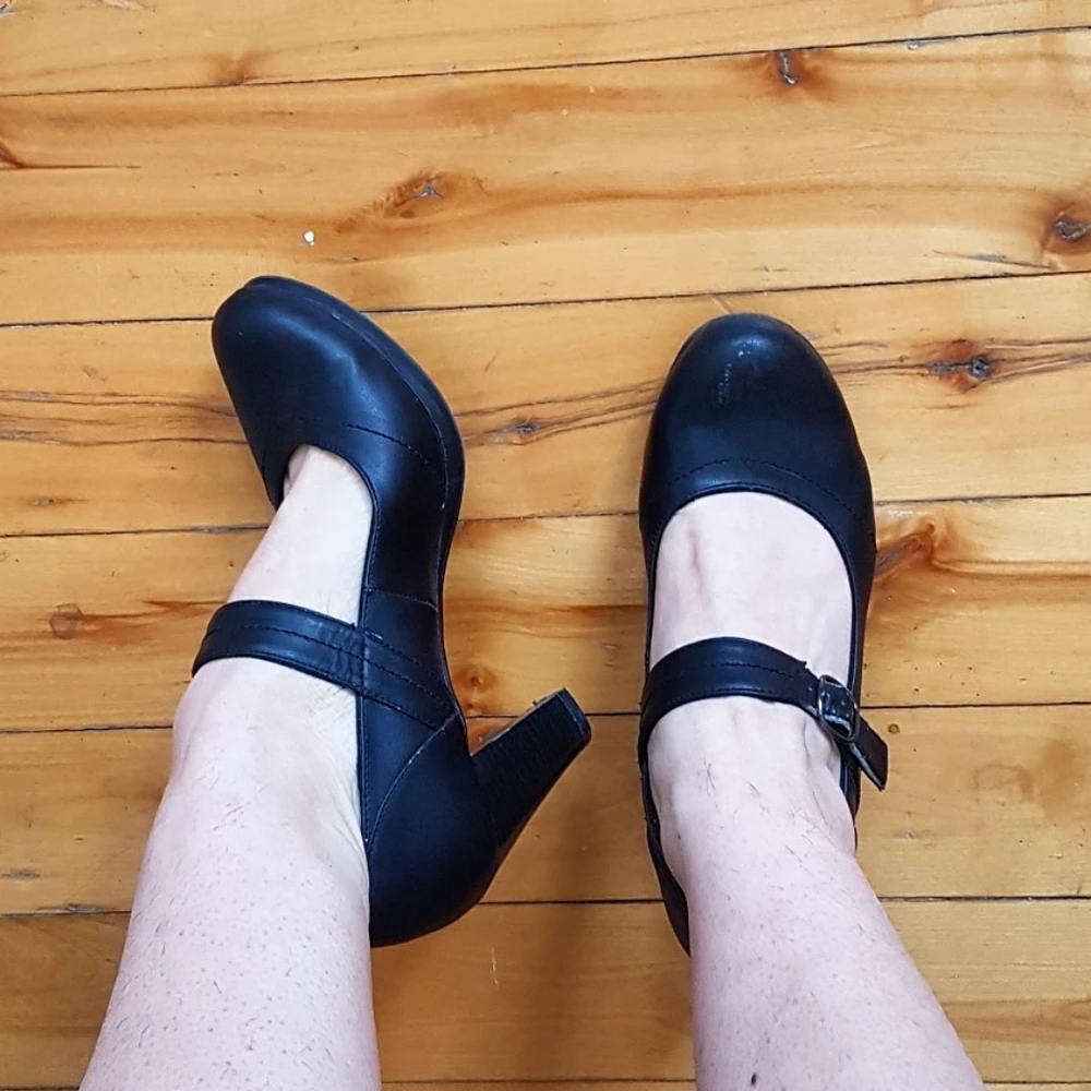 Heeled mary janes